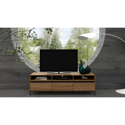 Allysse Unfinished TV Stand with Fireplace Included