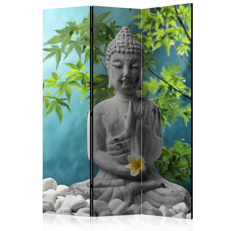Colmar-Berg 172cm H Solid Wood Folding Room Divider, 3