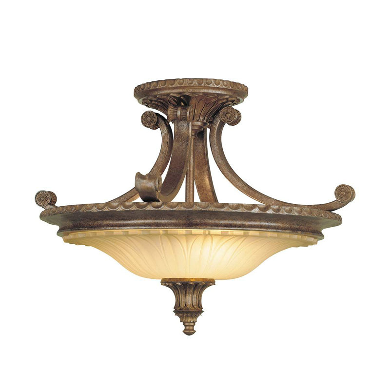 Lanesboro Glass Semi Flush Mount