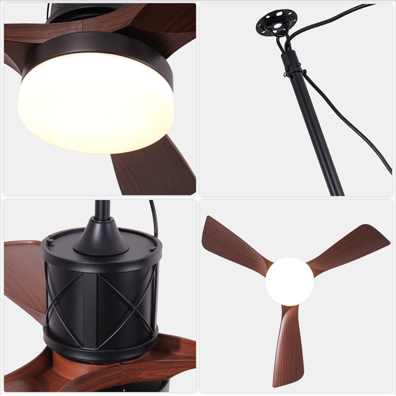 42" Outdoor Smart Ceiling Fan with Dimmable LED Lights and APP & Remote Control, 6-Speed DC Motor, Waterproof Easy Install for Patio, Porch, Gazebo