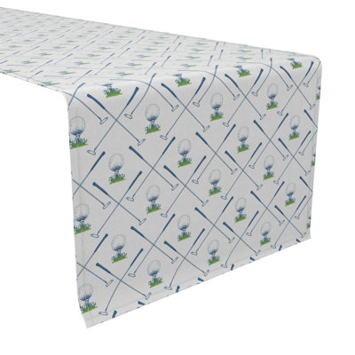 Fabric Textile Products, Inc. Table Runner, 100% Cotton, 16X72", Tee Up Golf