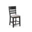 Mobilier de salle à manger en bois à dossier et échelle 2 pièces noir / gris