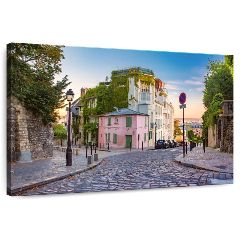 Vieille rue Kavia à Montmartre, H 16 po x l 24 po