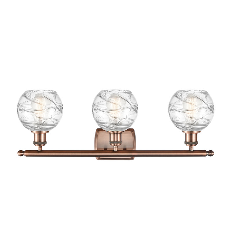 Éclairage pour meuble-lavabo à intensité variable Halvorson, Ampoule incandescente rétro de 60 watts, Cuivre antique