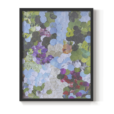 Iris Garden Framed Print - Solid Wood