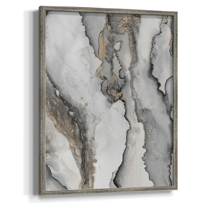 «Abstract Ink Fantasy III», reproduction encadrée - bois massif, 11" H x 9" W