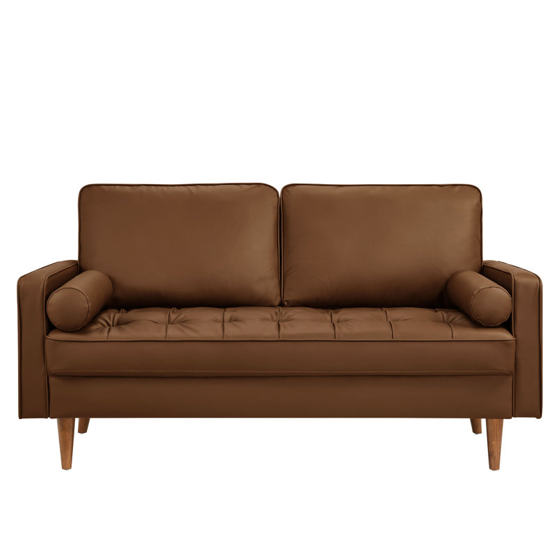 Causeuse en cuir Valor, Brun