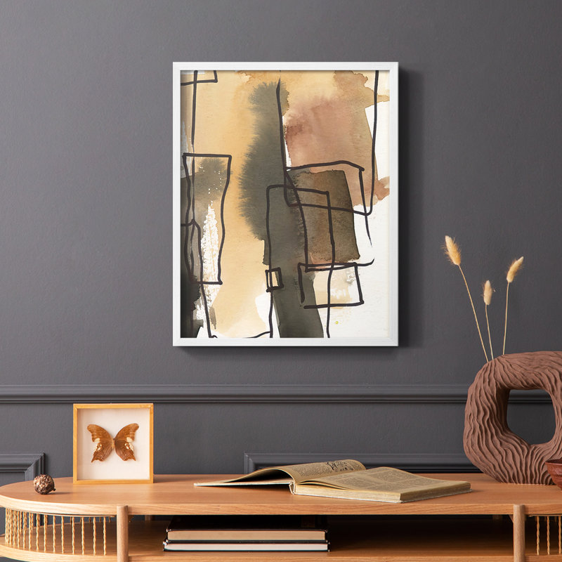 Impression encadrée Retro Vibe III - bois massif, Blanc, H 14 po x l 11 po