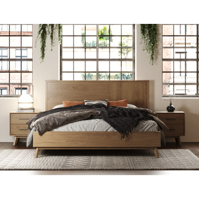 Weintraub Solid Wood Platform Bed
