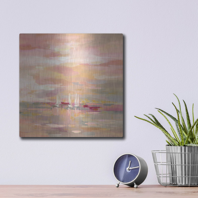 «Crimson Waves» par Silvia Vassileva, H 12 po x l 12 po