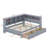 Wooden DayBed with 2 Drawers, Shelf and USB Charging Ports-99837540-99837538