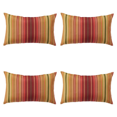 Henrich Indoor/Outdoor Striped Lumbar Pillow