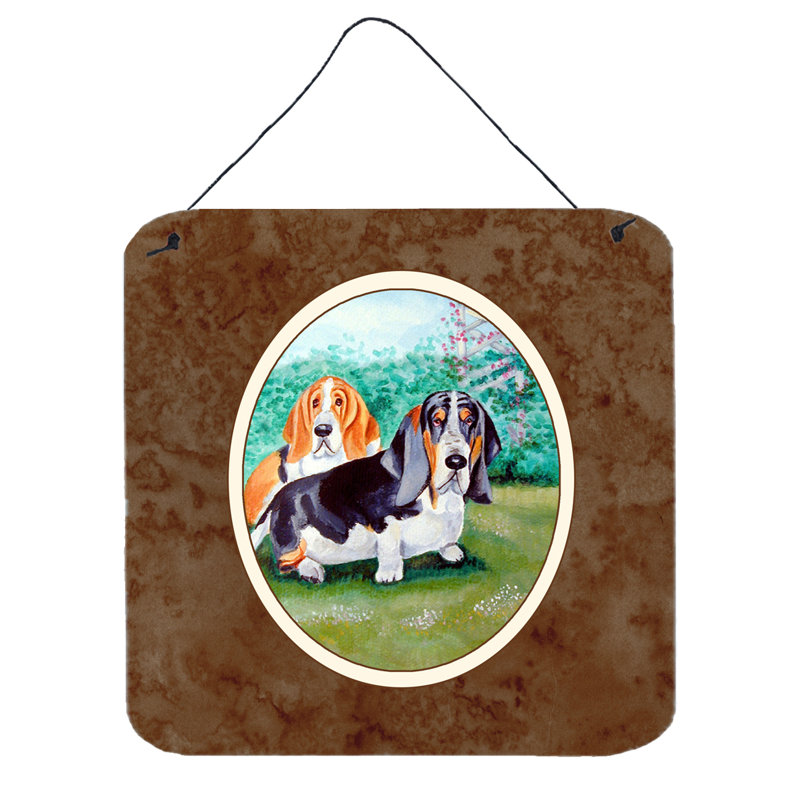 Décoration murale double difficulté basset hound