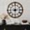 Deirdre Marinela Round Metal and Wood Wall Clock