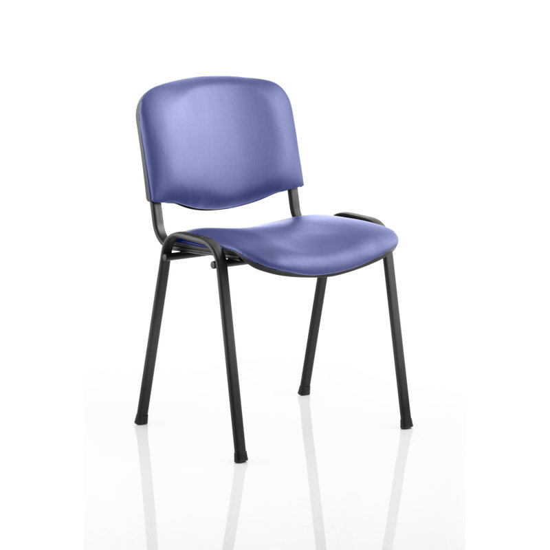 Armless Stacking Chair, Blue