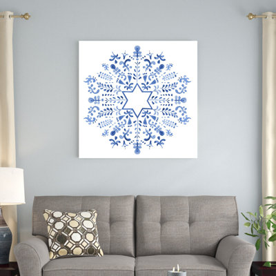 Indigo Hanoukka III par Victoria Borges - impression sur toile tendue