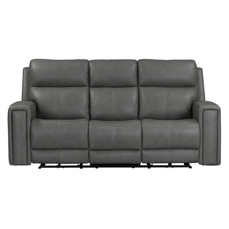 Anjelia Zero Wall Power Sofa w/ Charging Ports, Gray
