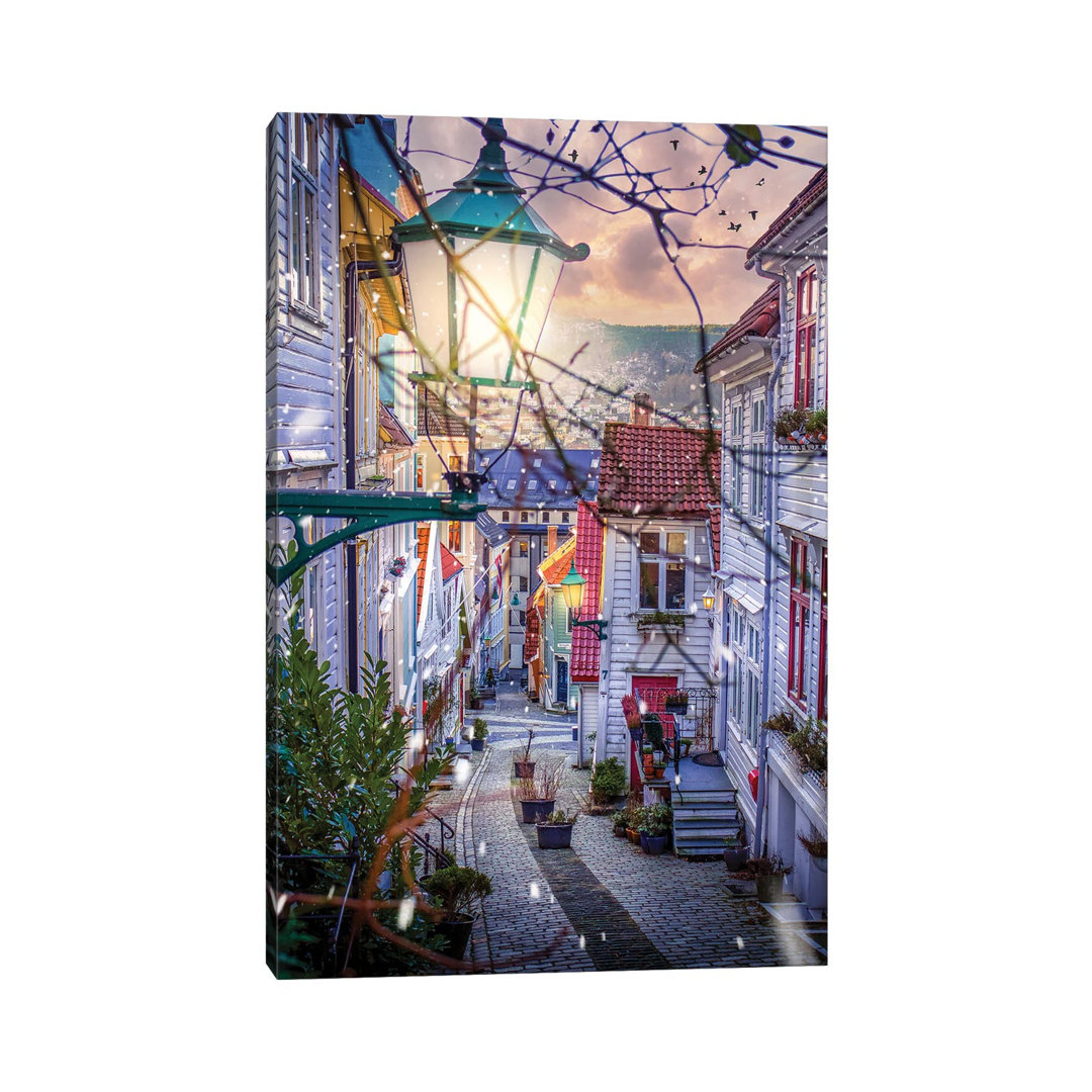 Bergen, Norway by Florian Olbrechts - Wrapped Canvas Photograph