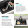 KRAUS 33 inch L Dual Mount 50/50 Double Bowl Granite Kitchen Sink w/ Top Mount and Undermount Installation in Black Onyx