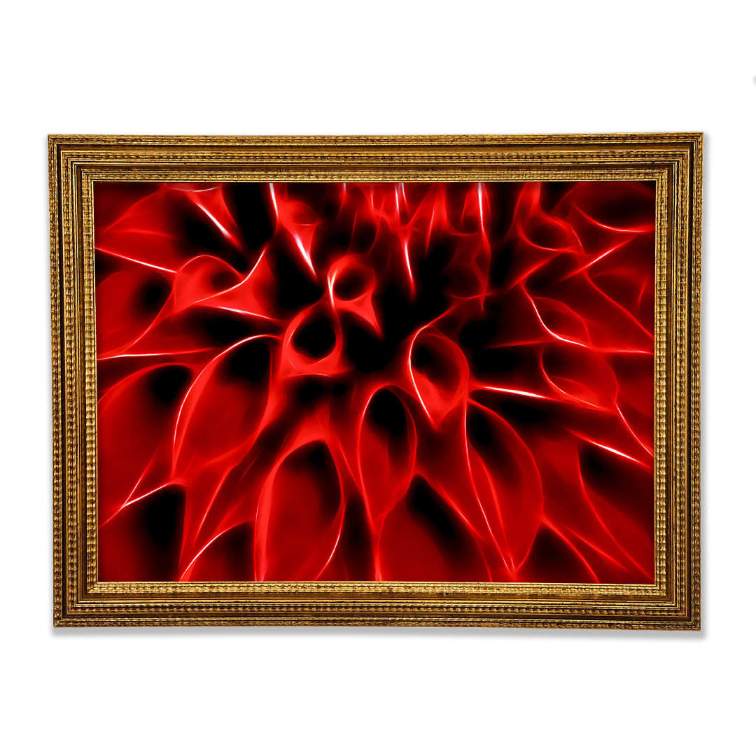 Gerahmter Kunstdruck Fire Red Petals