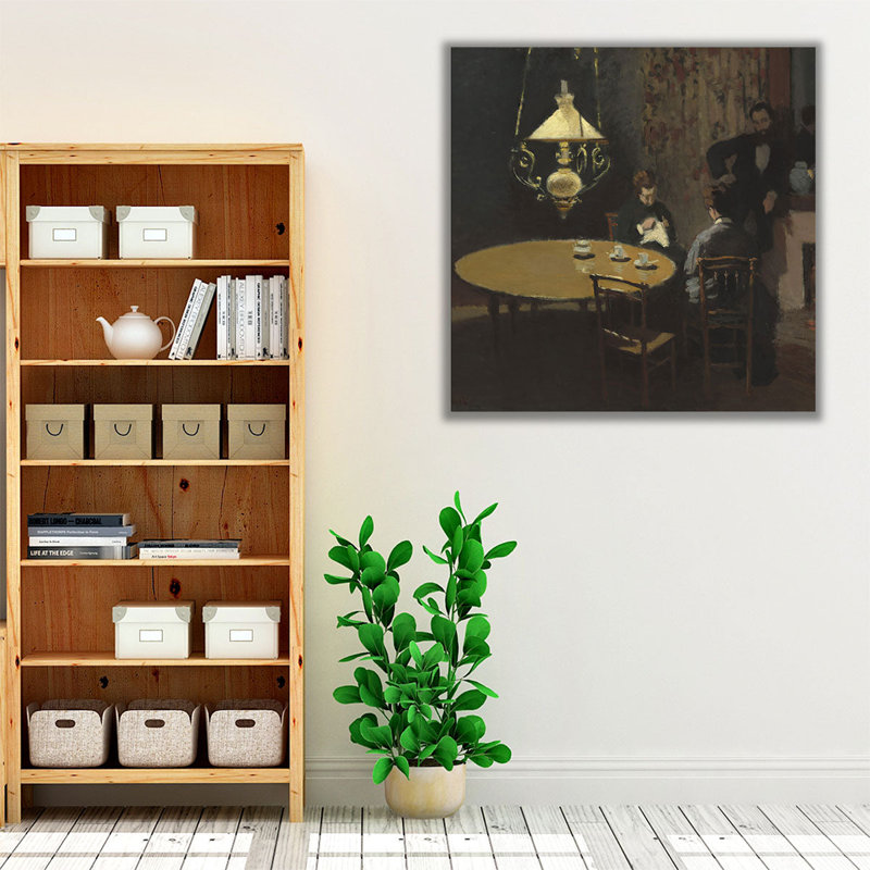 Intérieur, après le dîner, 1868-1869 - reproduction d'art sur toile, H 12 po x l 12 po