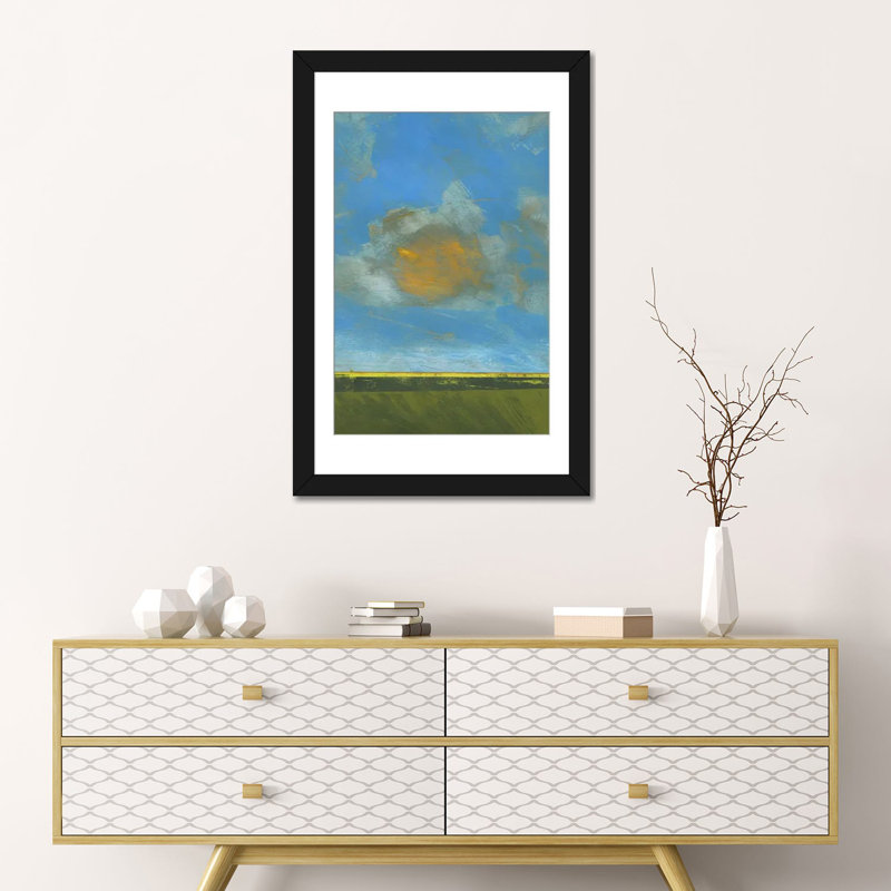 «June Sky» par Paul Bailey - Estampe numérique sur toile tendue avec châssis, H 24 po x l 16 po x P 1 po, Blanc