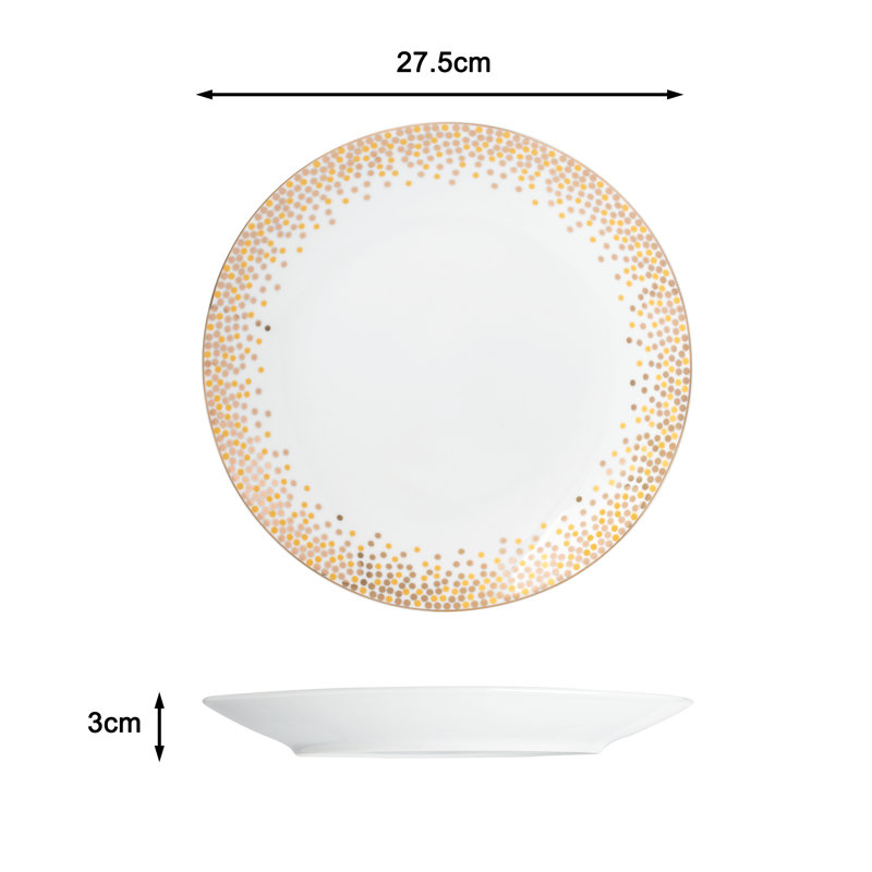 12pc Gold Sparkle Dinner Set