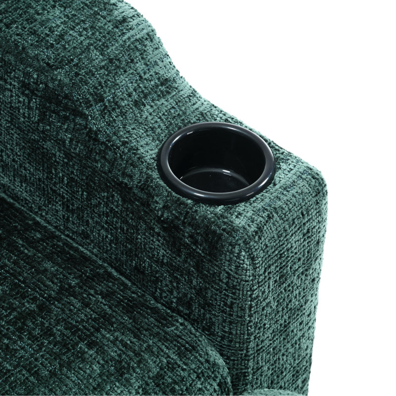 Canapé modulaire en chenille Ardis, 3 avec rangement, meubles de salon confortables, 3 rangements et poches, Émeraude