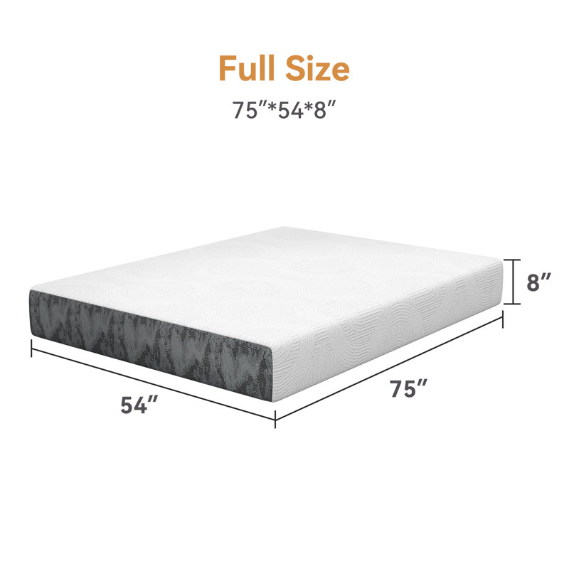 Matelas moyen en mousse viscoélastique 8 "dans une boîte, Double
