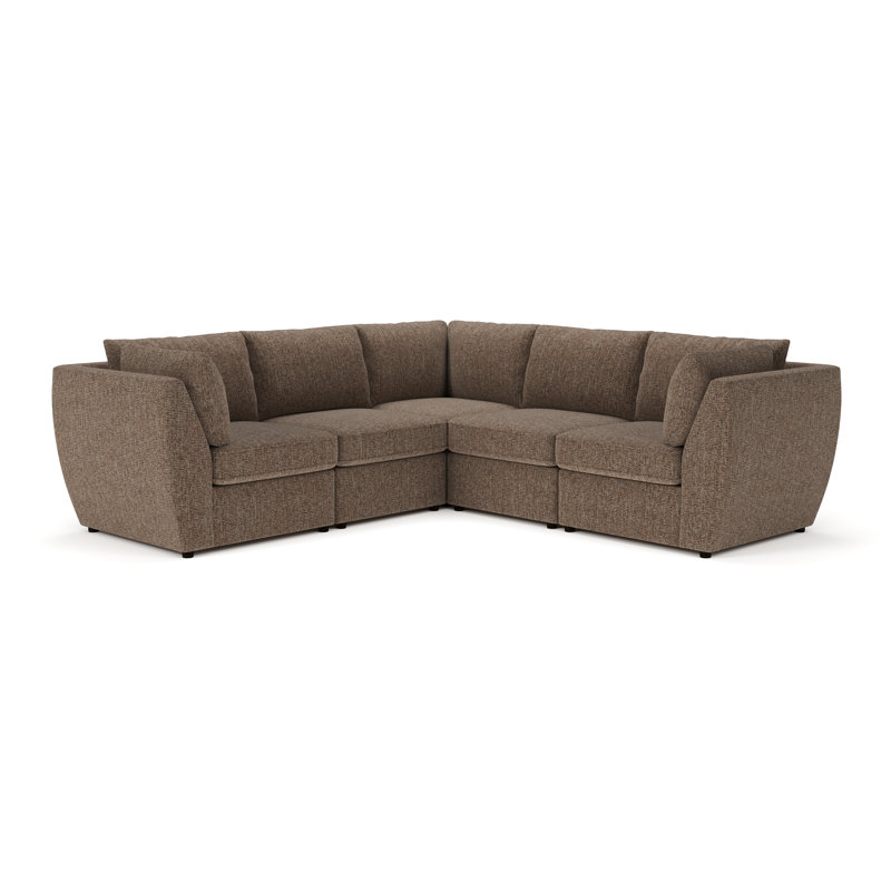 Caldwell 5-Piece Modular Upholstered Sectional, Valet Coffee