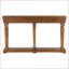 Console classique en chêne avec tablette inférieure - Pieds fuselés stables pour le rangement dans le salon