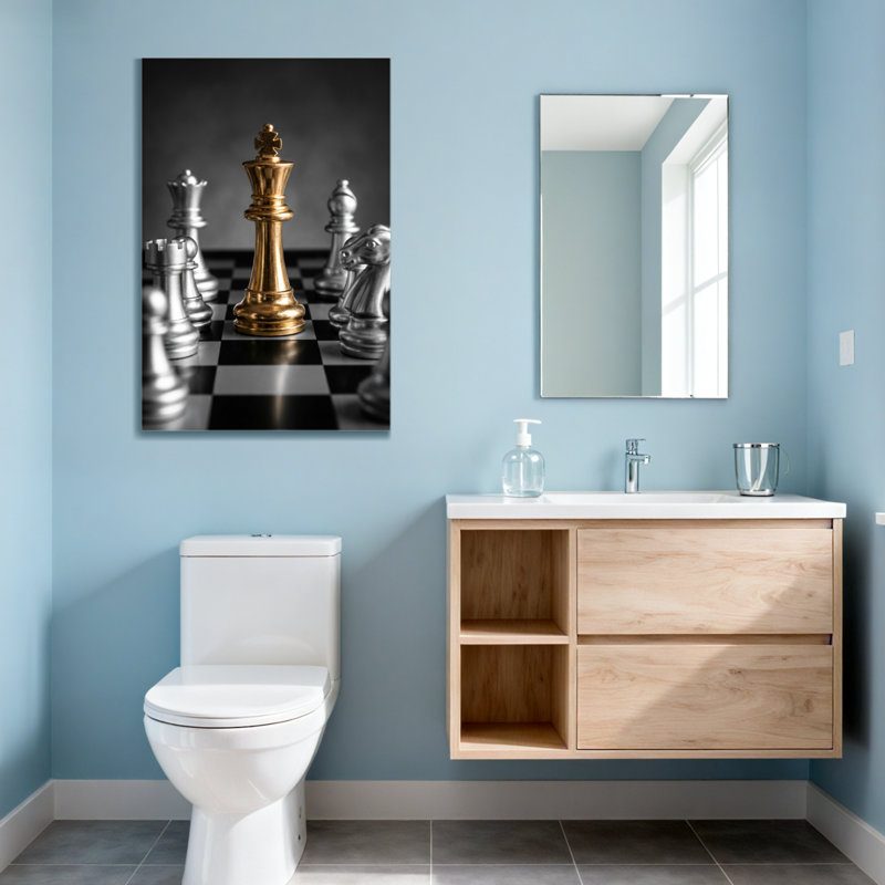 Tableau des pièces Fashion Golden Chess King, H 30 po x l 20 po