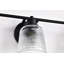 Amissa - Vanity - Matte Black Finish - Clear Ribbed Glass-1497113405-1497113406