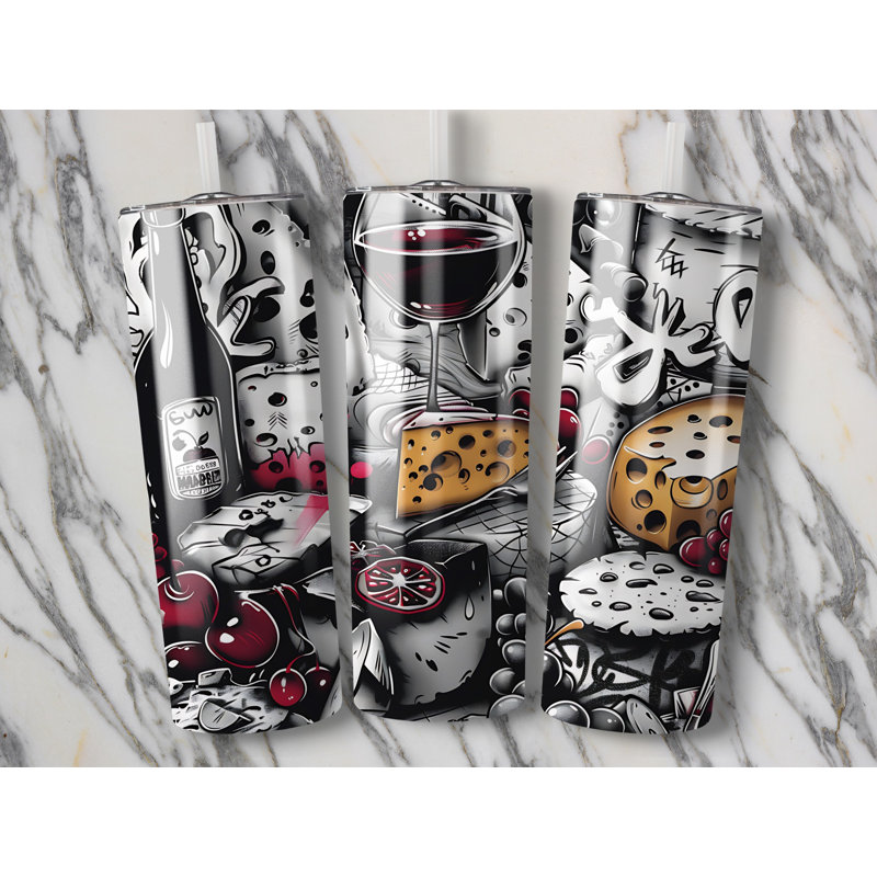 Choose Handmade Tumblers 591ml Vacuum Insulated Stainless Steel (18/8) Travel Tumbler with Straw