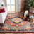 Bluffs Hand Loomed Wool/Cotton/Latex Oriental Rug in Red/Navy-1086614364