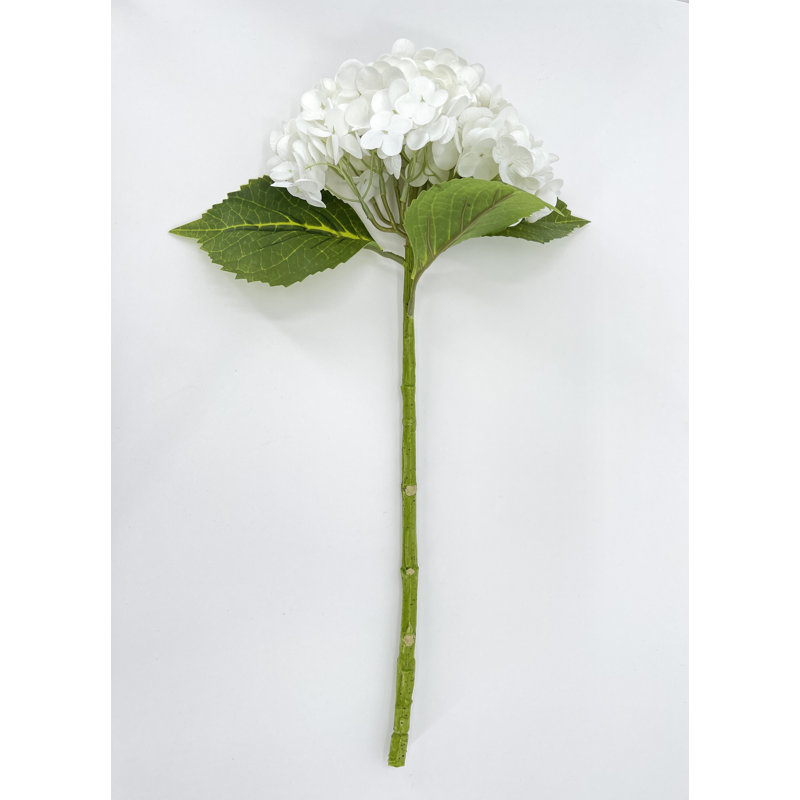 Grand Real Hortensia 1 tige Real Touch, Blanc / Blanc