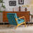 Mid Century Solid Wood Accent Chair Chenille Armchair-1512410013