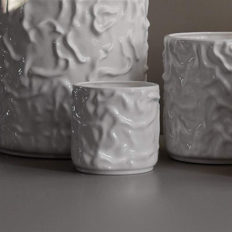 Vase de table Masel, H 6,3 po x l 5,91 po x P 5,91 po