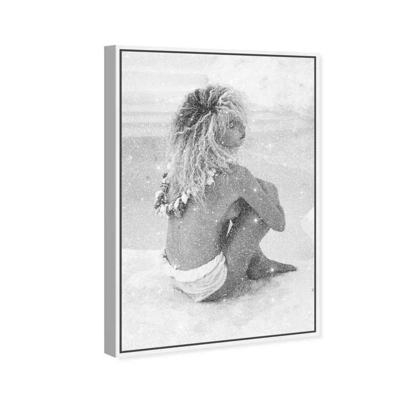 Moment of Peace BW I Canvas People Print by Oliver Gal, 37"H x 25"W, White Frame