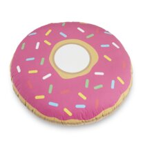 Cheer Collection Reversible Plush Donut Throw Pillow - Rainbow