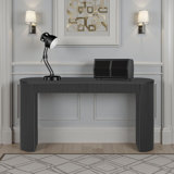 Enchanting Pine Veneer Console Table – Elegant Entryway Statement Piece with Curved Legs & Hidden Storage