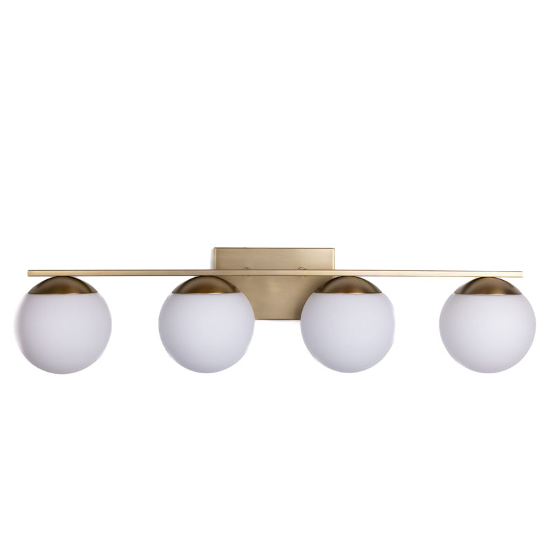 Éclairage pour meuble-lavabo 4 lumières Kivah, Or doux