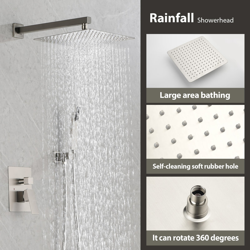 All-In-One Kit with Rough in-Valve, Brushed Nickel