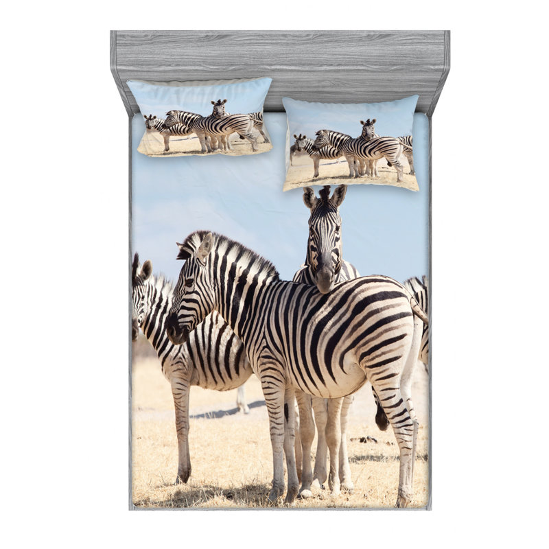 Microfiber Sheet Set, Queen Sheet Set with Fitted Sheet