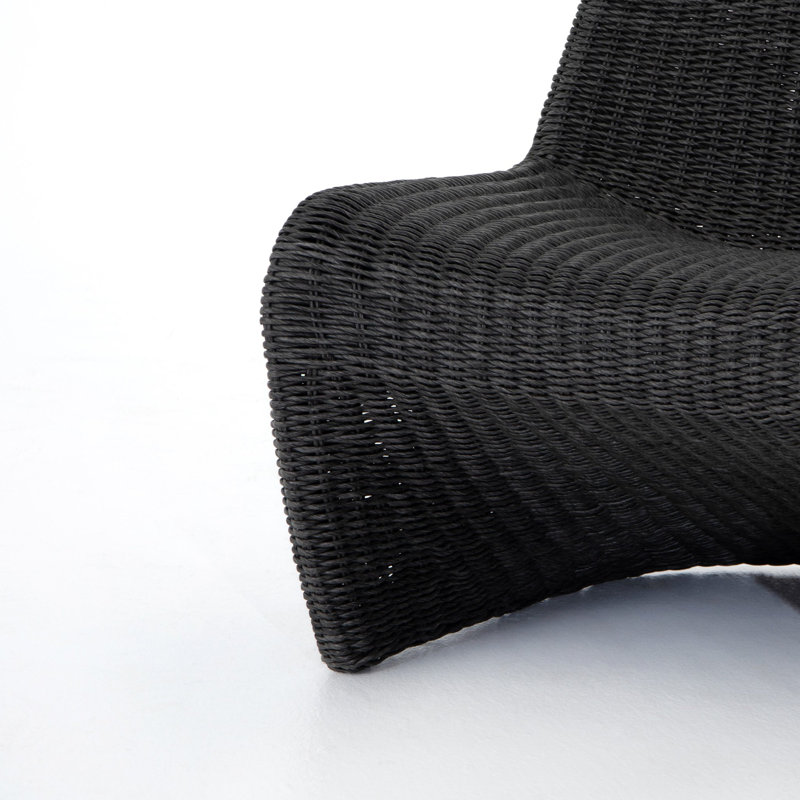 Portia Outdoor Dining Chair, Black