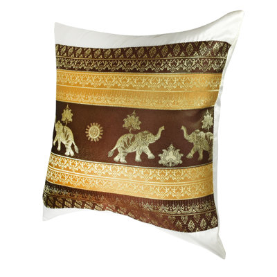 Embroidered Cotton Outdoor Pillow Cover
