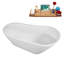 Baignoire autoportante 60 po avec plateau interne-101698045