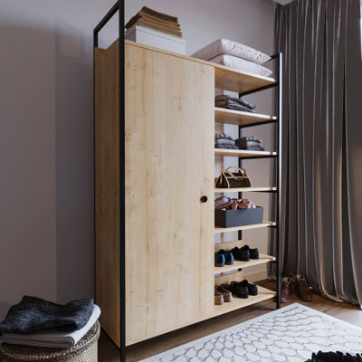 Lark 1 Door Manufactured Wood Wardrobe
