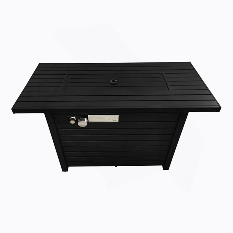 24" H Steel Propane Outdoor Fire Pit Table With Lid - CM-1124
