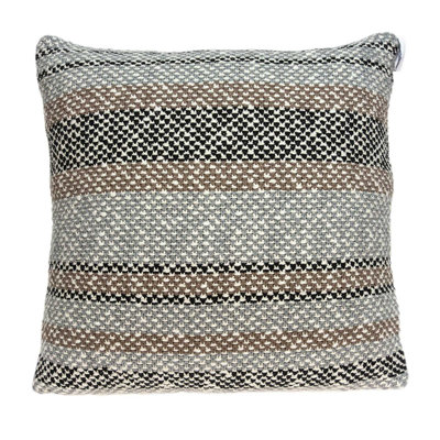 Cotton Down Striped Throw Pillow